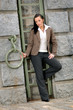 woman dressed in business suit