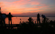 fotografen im abendlicht