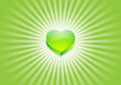 coeur flash vert