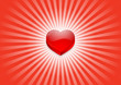 coeur flash rouge