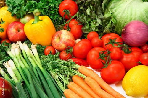colorful vegetables and fruits