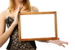wooden frame in hands