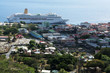 roseau, dominica and cruise ship roseau, dominica and cruise ship