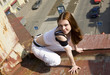 on edge of a roof on edge of a roof