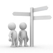 choice and directions signs