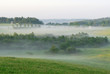 morning in the spring in village