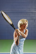 senior health and fitness forehand tennis swing