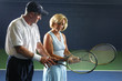 senior health and fitness tennis instruction grip