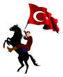 turkey flag and horse&rider1