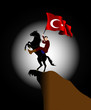 turkey flag and horse&rider2