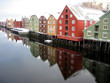 beautiful colourful houses by the river, trondheim beautiful colourful houses by the river, trondheim