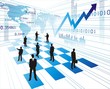 businessman and chart