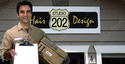 Photo: delivering to a hair salon delivering to a hair salon