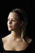young woman with diamond and opel earings young woman with diamond and opel earings
