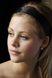 young woman with diamond and opel earings young woman with diamond and opel earings