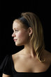 young woman with diamond and opel earings young woman with diamond and opel earings