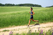 the man runs