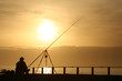 fisherman at sunset