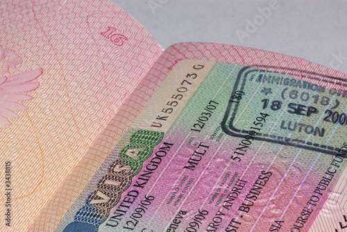 uk visa in passport