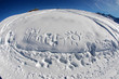 dessin dans la neige