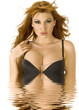 beautiful redheaded woman reflected in water 5