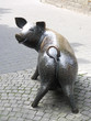 a bronze pig.