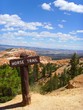 Horse Trail Sign at Bryce Canyon National Park..