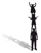 silhouette of a family