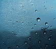 blue glass with drops
