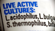 live active cultures - food labeling