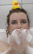 Blow bubbles duck