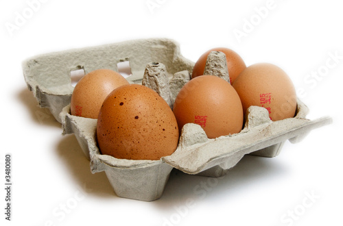 Photo: Carton of half dozen eggs Carton of half dozen eggs