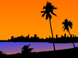 sunset silhouette sunset silhouette