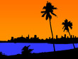 sunset silhouette sunset silhouette