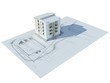 breadboard model of the house.