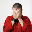 Hiding man