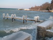 la bise et le gel sur le lac leman