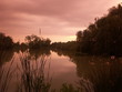 coucher de soleil sur l'étang de Laclet