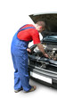 mechanic fixing car engine. auto repair. mechanic fixing car engine. auto repair.