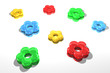 gemme fleur multicolore fond blanc gemme fleur multicolore fond blanc