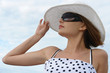 young beauty women with hat