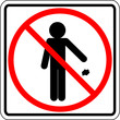 throwing trash prohibited sign throwing trash prohibited sign