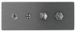 screws on brushed metal plate