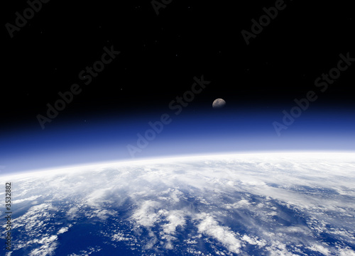 horizon terrien vu de l'espace