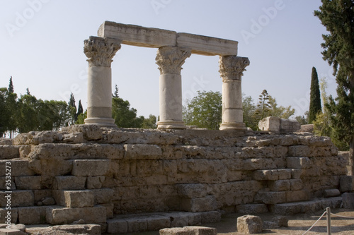 columns of the temple of octavia in corinth