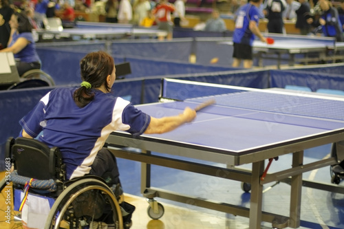 Photo: Female pinpong player Female pinpong player