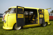 Yellow vw camper