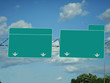 Blank Highway exit signs