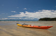 Lone Kayak on Beach, New Zealand