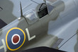The cockpit of Spitfire fighter plane.